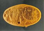 Mykeński statek na złotym krążku z Tirnys, XIV – XIII w. p.n.e. 
