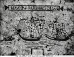 Rzymskie statki handlowe, mozaika z Ostii, I w. p.n.e. 