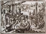 Rzymianie pod wodzą Regulusa lądują w Afryce w 256 r. p.n.e., rycina niemiecka, XVII w.