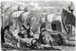 Bitwa morska u brzegów Wysp Egackich w 241 r. p.n.e., rycina niemiecka, XIX w. 