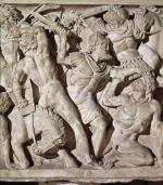 Rzymscy legioniści podczas bitwy z Galatami, płaskorzeźba, II w. p.n.e. 
