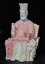 Fenicko-punicki bóg Baal-Hammon, rzeźba z sanktuarium w antycznym Thinissut (w dzisiejszej Tunezji),  I w. p.n.e. 