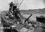 „Yamato” podczas budowy – na pierwszym planie wieża z działami kalibru 457 mm