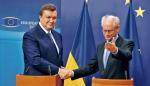 Z Wiktorem Janukowyczem spotkał się m.in. z przewodniczącym Rady Europejskiej Herman Van Rompuy  
