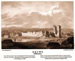 Ruiny zamku w Krewie, litografia z „Albumu widoków historycznych Polski”