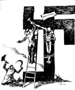 „Ukrzyżowanie Polski”, karykatura Chancela  z „Paris Match”, ok. 20 września 1939 r.