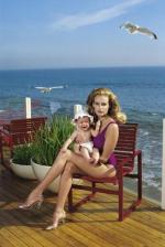 Daryl Hannah with unidentified baby, Los Angeles 1984