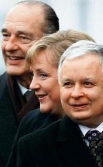 Lech Kaczyński podkreślał konieczność pragmatycznej współpracy z Niemcami (na zdjęciu z kanclerz Angelą Merkel)