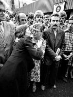 Na mszy św. dla strajkujących w 1980 r., z Lechem Wałęsą
