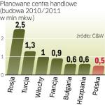 Deweloperzy wstrzymali wiele projektów centrów handlowych. Choć już w ub.r. tempo inwestycji spadło, nie ma się co spodziewać ich wznowienia, zwłaszcza w tym roku. 