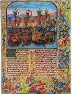Anglicy atakują francuskie okręty pod Sluys, 24 czerwca 1340 r., miniatura francuska, XV w.