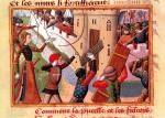 Joanna d’Arc prowadzi oddziały francuskie do szturmu Paryża, 1429 r. , miniatura francuska, XV w.