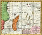 Niemiecka mapa południowo-wschodnich wybrzeży Afryki i Madagaskaru, 1748  r.