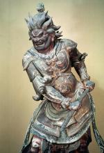 Rzeźba jednego z 12 bóstw-wojowników czczonych przez japońskich buddystów, XIII w. 