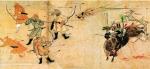Samuraj Takezaki Suenaga walczy z Mongołami, malowidło, XIII w. 