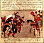 Wojownicy mongolscy, miniatura perska, początek XIV w.