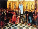 Chmielnicki przyjmuje poselstwo polskie w 1648 roku  