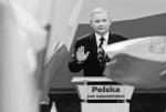 Jarosław Kaczyński podczas wiecu na Placu Teatralnym w Warszawie, 22 maja 2010 r.