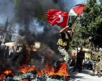 Demonstranci w Strefie Gazy protestowali przeciw zaatakowaniu konwoju 