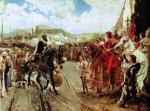  Ferdynand Aragoński i Izabela Kastylijska przyjmują kapitulację Grenady 1492 r.