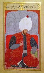 Sułtan Sulejman Wspaniały, miniatura turecka, druga połowa XVI w.  