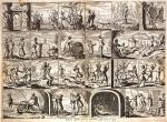 Tortury zadawane chrześcijanom przez piratów berberyjskich, rycina francuska, XVIII w. 