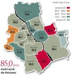 W stolicy egzamin maturalny, który odbywał się w maju, zdało 85 proc. maturzystów. Zdawalność powyżej średniej była w dziesięciu dzielnicach, m.in. w Rembertowie, Wilanowie i na Żoliborzu. Z kolei najwięcej uczniów oblało maturę w Wesołej (nie ma tu jednak ani jednej publicznej szkoły średniej, a egzamin pisało 39 osób) oraz na Pradze-Północ i we Włochach. 