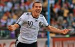 Lukas  Podolski  na mistrzostwach w RPA zdobył dwie bramki