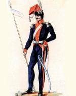Towarzysz kowieńskiej Brygady Narodowej w mundurze z 1792 roku, mal. Józef Harasimowicz, XIX w. 