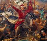 Książę Witold do walki włożył koronę i dworski kaftan, a na nodze ma zbroję zakładaną koniom (repr. Kuba Kamiński)