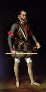 Król Hiszpanii Filip II, mal. Anthonis van Dishorst Mor, XVI w.