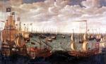 Anglicy wypuszczają brandery na Armadę kotwiczącą pod Calais, szkoła francuska, XVI w. 