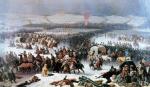 Przejście Napoleona przez Berezynę, mal. January Suchodolski 