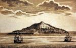 Wyspa Nowy Amsterdam na Oceanie Indyjskim, rycina, XIX w.