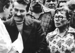 Lech Wałęsa i Anna Walentynowicz w sierpniu 1980 r. 