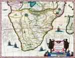 Mapa południa Afryki, XVII w. 