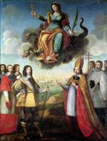 Ludwik XIII po kapitulacji La Rochelle 1 listopada 1628 r., mal. Pierre Courtillon, XVIII w.