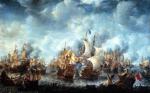 Bitwa pod Scheveningen w 1653 r., mal. Willem van de Velde Starszy 