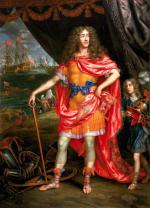Jakub Stuart, książę Yorku i dowódca floty angielskiej, w stroju rzymskim, mal. Henry Gascars 