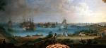 Francuskie okręty u brzegów Minorki 10 kwietnia 1756 r., mal. Nicolas Ozanne  