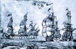 Francuskie okręty liniowe, rys. Peter Paul Puget