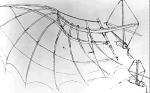 Leonardo  da Vinci już  w XV wieku rozpoczął prace nad machiną latającą wzorowaną na ptakach