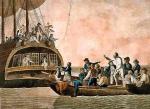 Zbuntowani marynarze HMS „Bounty” odprawiają kapitana i posłusznych mu członków załogi