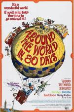 Plakat filmu „W 80 dni dookola świata” z Davidem Nivenem w roli głównej  