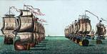 Holenderskie okręty podczas bitwy pod Dogger Bank w 1781 r. 
