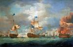 Bitwa brytyjsko-holenderska pod Camperdown w 1797 r. , mal. Thomas Whitcombe 