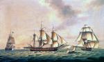HMS „Swallow” pływający we flocie Brytyjskiej Kompanii Wschodnioindyjskiej, mal. Thomas Luny, 1788 r. 