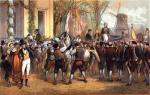Książę (przyszły król) Wilhelm przybywa do Amsterdamu wyzwolonego z rąk Francuzów 2 grudnia 1813 r., rycina z epoki