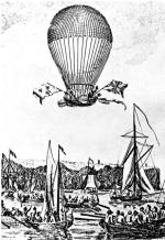 7 stycznia 1785 r. Francuz Blanchard i Amerykanin Jeffries przelecieli  nad La Manche