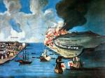 Okręty brytyjskie podczas walk o Boston w 1775 r.  